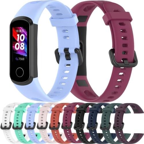 Sport Strap For Huawei Band 4 Soft Silicone Band Replacement Wristband For Huawei Honor Band 5i Bracelet AccessoriesWatchband