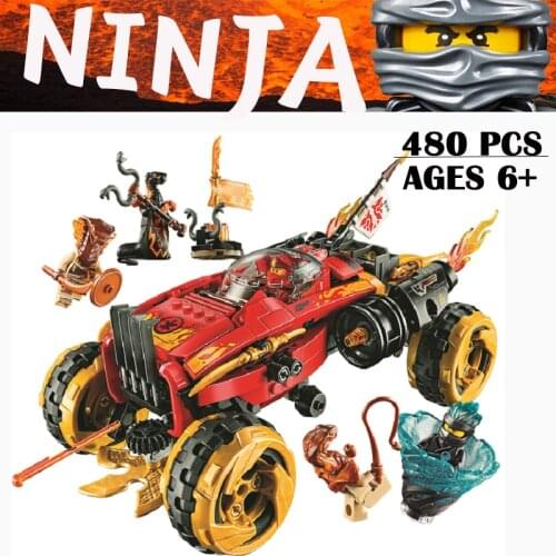 Ninja Series Building Blocks Battle Car Toy Bricks Japanese Anime Figure Toys for Boy Kids Children Birthday Gift