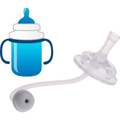40JC Baby Bottle Straw Replacement Wide Mouth Caliber Silicone Feeding Accessories