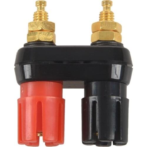 SODIAL(R) Dual Female Banana Plug Terminal Binding Post for Speaker Amplifier