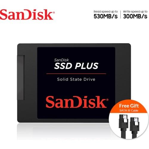 SanDisk SSD Plus SATA 3.0 6Gb/s Internal Solid State 120GB 240GB 480GB 1TB 2.5'' SSD Hard Drive Disk for Desktop Laptop Server