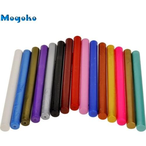 Mogoko 2pcs No Cord Wicks Cylindrical Fire Manuscript Sealing Wax for Postage Letter Vintage Column Wax Seal Stamp Stick