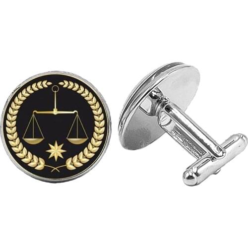 2019 New Divine Trial Balance Cufflinks Gothic Glass Cabochon Mens Cufflinks To Send Mens Gift Jewelry