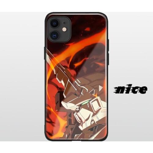 Mobile Suit Gundam cover FOR iPhone SE 6s 7 8 x xr xs 11 pro max Samsung s note 10 20 plus glass phone case shell