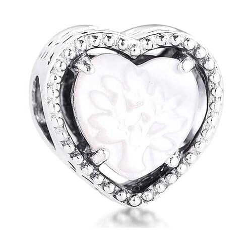 Openwork Heart & Family Tree Charm Original Free Shipping Jewelry Women Cheap Pendant 100% Real S925 Sterling Silver Beads