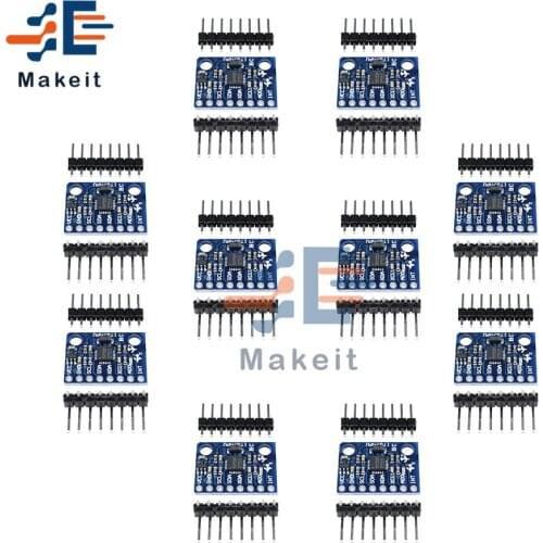 10Pcs GY521 GY-521 MPU6050 MPU-6050 IIC I2C Interface 3 Axis Analog Gyroscope Sensor Accelerometer Compatible Module for Arduino