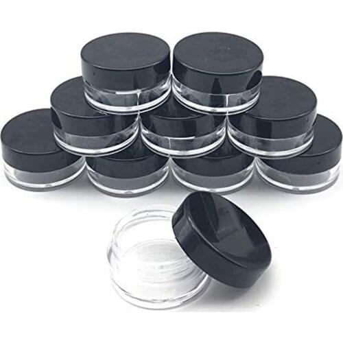 100 Pcs Cream Storage Box Bag For Home Small Sample Empty Clear Container Jar With Lid Covers Cases For Cream Storage Bottle
