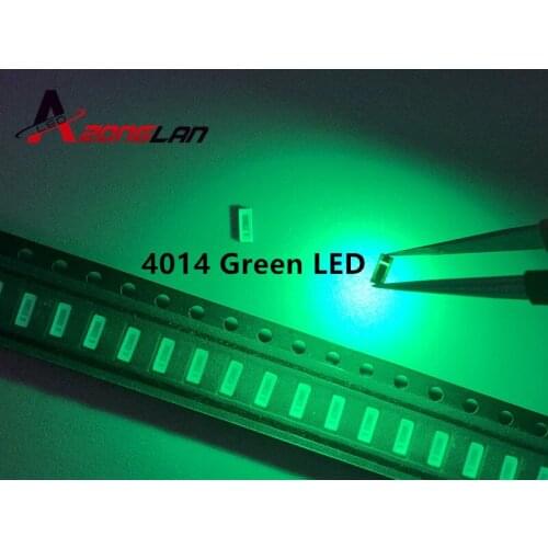 4014 GREEN LED SMD 22-24lm 3.0-3.2V car lamp light beads RoHs Free shipping 500PCS/lot