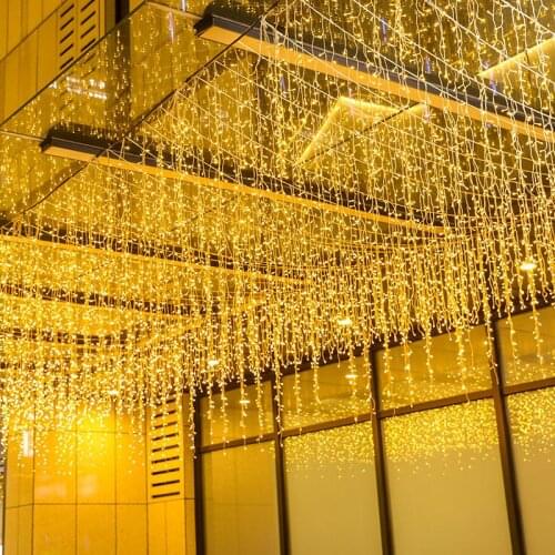 6x3M/3x3m Led Icicle Light String Garland Street Fairy Lights Patio Garden Decor Christmas Lights Outdoor Wedding Navidad Decor