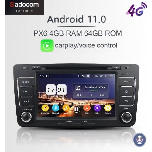 720P DSP PX6 Android 10.0 4G + 64GB 8Core Car DVD Player GPS map RDS autoradio car radio for VW skoda OCTAVIA 2009 - 2013