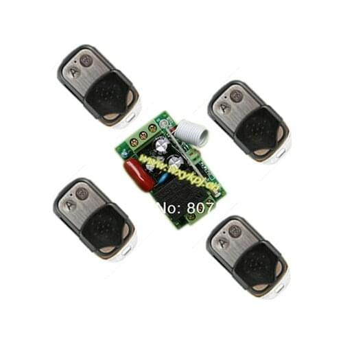 AC 220V RF Wireless Remote Control Switch System,315/433 MHZ rf Learning code 4 Transmitter And Receiver