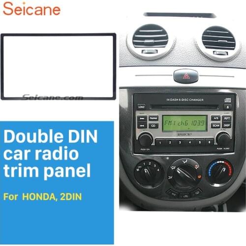 Seicane 2 Din Car Radio Fascia for HONDA FIT Jazz DVD Player frame Trim Kit Dashboard Panel OEM Style