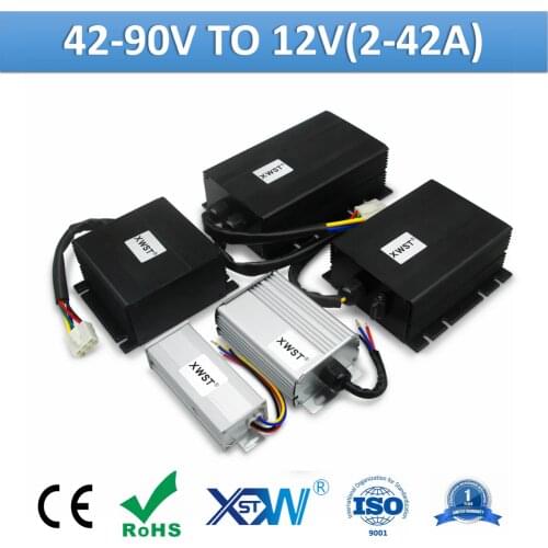 Free Shipping Isolated DC DC Converter 42-90v 48v 60v 72v 90v to 12v Step Down Buck Converter 2A to 42A Power Supply