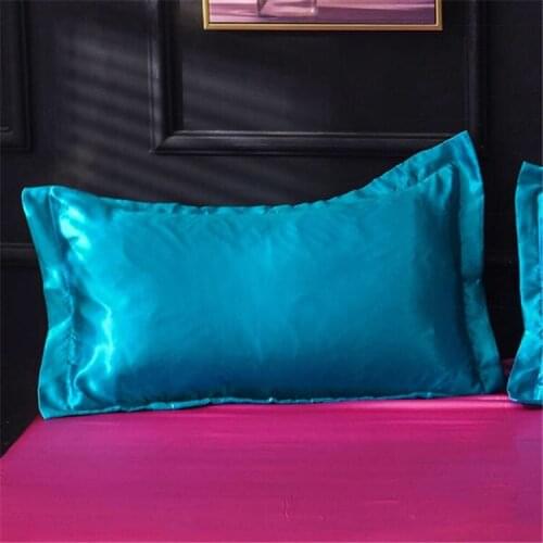 Mulberry Silk Pillows Case Solid Color Soft Cushion Cover Chair Seat Decor Pillowcase Emulation silk Pillow Cases