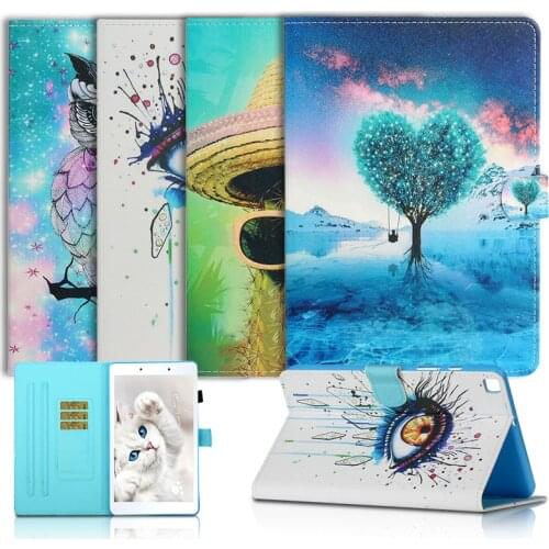 For Samsung Galaxy Tab S6 Lite 10.4 P610 P615 2020 case Smart Tablet Leather cover for Samsung Galaxy Tab A 10.1 2019 T510 T515