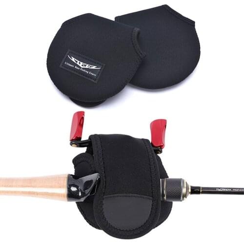 Black Portable Spinning Fishing Reel Protective Bag Fishing Bag Case Baitcasting Cover Pouch Holder articulos de pesca