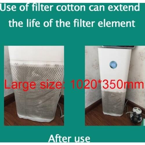 10pcs 1020x310mm electrostatic cotton for xiaomi mi air purifier pro / 1 / 2 universal brand air purifier filter Hepa filter