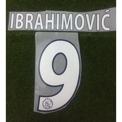 Pu material 9 #IBRAHIMOVIC NAMESET Heat Transfer Soccer Patch BADGE