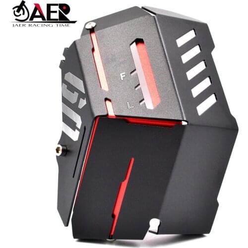 JAER Motorcycle Aluminum Water Coolant Radiator Side Resevoir Guard Cover for Yamaha MT09 FZ09 2013- 2016