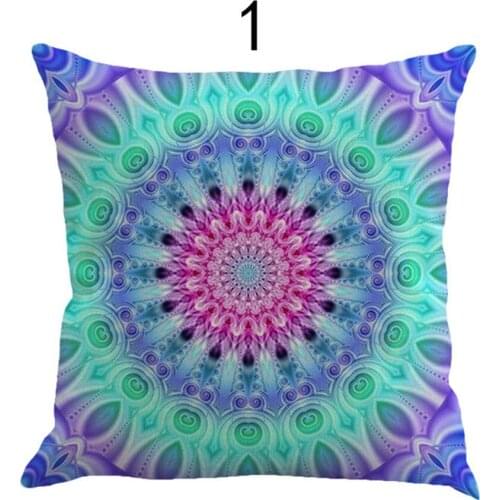 Pretty Cushion Cover 45x45 cm Bohemian Thread Print Pillow Case Home Decorative 1 Piece Polyester Throw Pillow Covers for Car