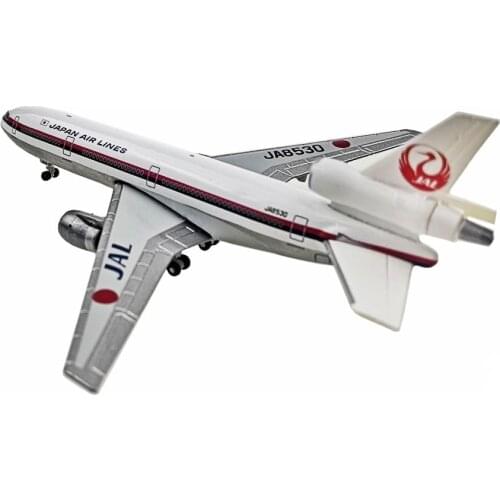 Diecast 1/400 Plane Model Toys JAL DC-10-40/JA8530 Civil aircraft Die Cast Passenger Airplane Models Toy Collection Gift