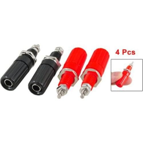 Brand New SODIAL(R) 4 Pcs Metal Body 4mm Female Banana Socket 7mm Thread Binding Post Terminals