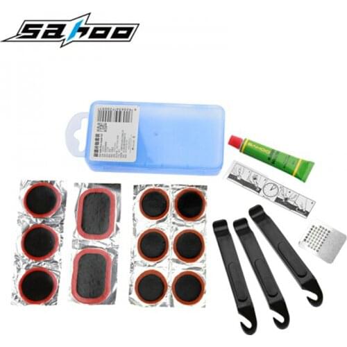 SAHOO New Bike Bicycle Cycling Flat Tire Repair Kit Tool Set Kit Patch Rubber Portable Fetal Best Quality