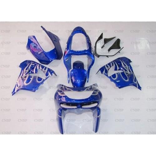 For Kawasaki Zx9r 2002 - 2003 Fairing Kits Zx 9r 03 Plastic Fairings Zx 9r 2003 Blue White Frame Fairings