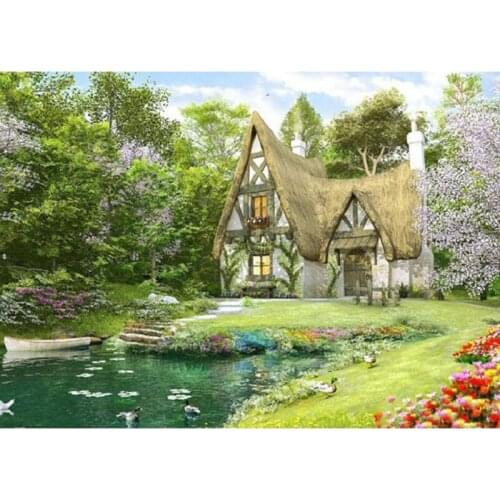 Landscape village scenery new arrival DIY Crystal full drill square 5D diamond painting cross stitch kit mosaic round rhinestone