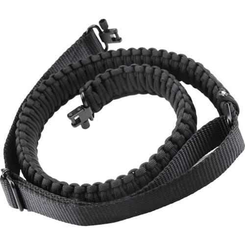 Adjustable Strap Nylon Hunting Sling Handmade Knit Outdoor Packing Rope Parachute Cord With Swivel Hunting Combat Gun Sling