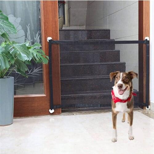 Mesh Pet Gate Safety Enclosure Isolation Net Portable Folding Stair Gate Safe Guard for Dogs Indoor Outdoor Install Anywhere