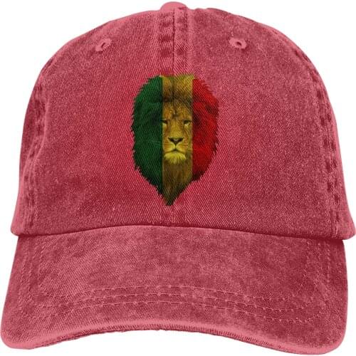 Rasta Lion Shield Sports Denim Cap Adjustable Unisex Plain Baseball Cowboy Snapback Hat