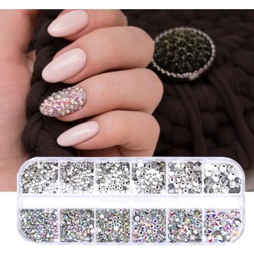 Nail Art Rhinestone Lightweight Operate Easily Resin Crystal Rhinestones Nail Salon Decorations Set наклейки на ногти