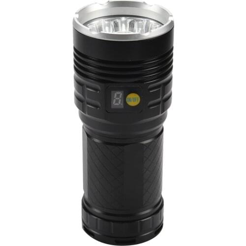 Led Flashlight 10000 Lumens,12xCREE XM-L T6 LED 4 Modes Super Bright Tactical Flashlight, Waterproof Handheld Light with Power D