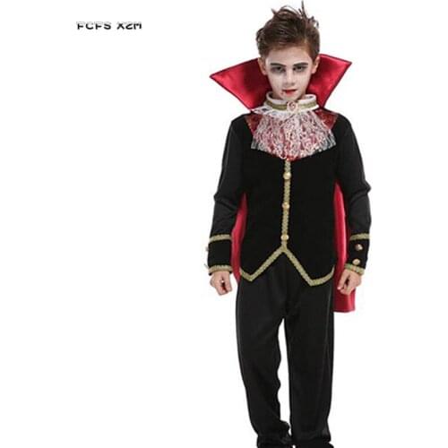 Horrible Boys Halloween Vampire Costumes Children Kids Dracula Scary Cosplay Carnival Purim masked ball Masquerade Party dress