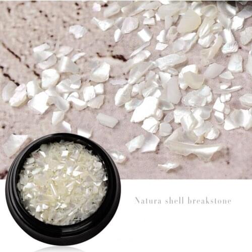 Decorative 1Box Delicate Nail Art Shell Breakstone Compact Nail Decoration Natural for Party