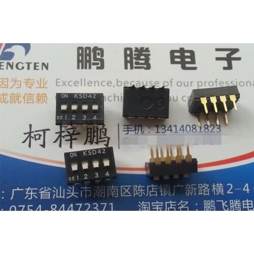 1PCS Original Japanese OTAX KSD42 4-bit dial code switch 4P key coding 2.54mm pitch straight plug