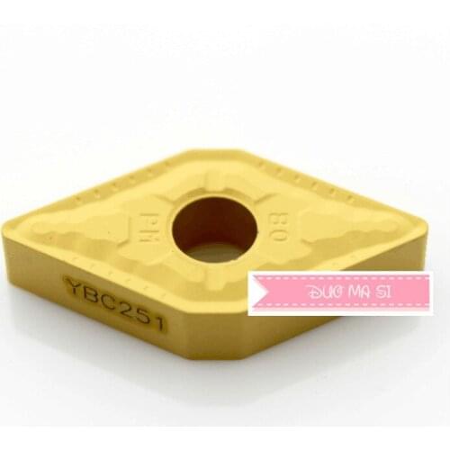 10Pcs DNMG150408-PM YBC251 Lathe Cutting Insert Carbide Turning Tool Insert For steel and stainless steel