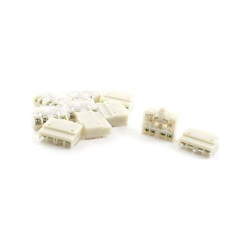 10pcs AC 380V DC 220V DPST Button Actuator 4 Terminal Momentary Limit Switches LX19K