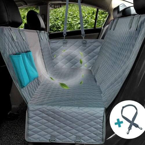 100% Waterproof Dog Car Seat Covers with Side Flaps Car Back Seat Hammock Cushion Dog Carrier Pet Travel Mat