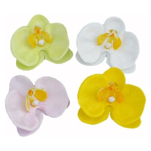 25Pcs Fashion Artificial Diy Butterfly Orchid Phalaenopsis Wedding Home Decoration Soap Flowers Head