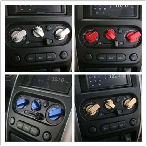 3Pcs/Set Car Styling Aluminum Steering Center Molding Control Panel AC Button Cover Sticker For Suzuki Jimny Car Accessories New