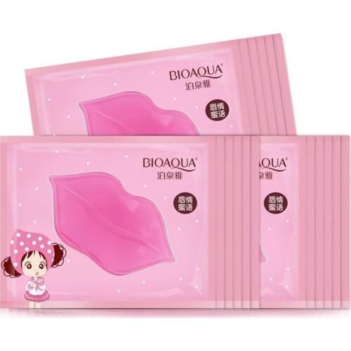 5pcs Skin Care Crystal Collagen Lip Mask Moisture Essence Lip Care Pads Anti Ageing Wrinkle Patch Pad Gel For Makeup