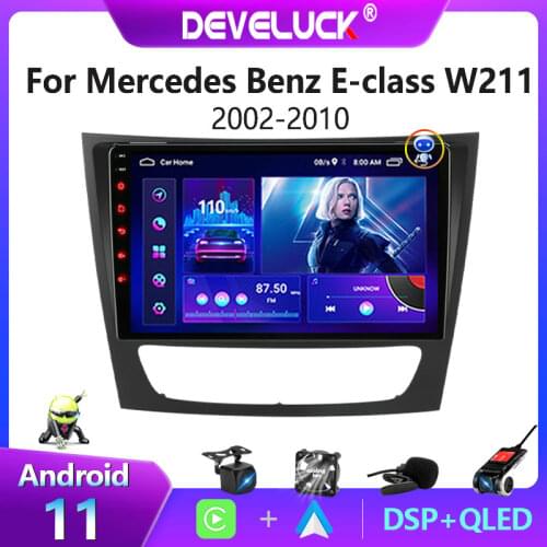 2 Din Android 10 Car Radio For Mercedes Benz E-class W211 E200 2002 - 2010 Multimedia Video Player Navigation GPS Stereo Screen