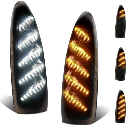 "DARKEST SMOKE" Car LED Side Mirror Lights Signal Lamp for Ford Super Duty F250 F350 F450 F550 03-07