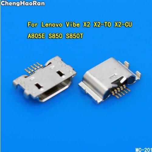 ChengHaoRan 2-10pcs Micro USB Jack Connector For Lenovo VIBE X2 X2-TO X2-CU A805E S850 S850T Charging Port Dock Plug Socket