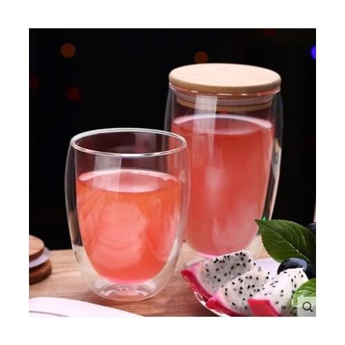450ml Double-layer Glass cup,Heat-insulating teapot,Heat-Resistant Glass coffee Juice Wine Dinkware,Home office Bar Party