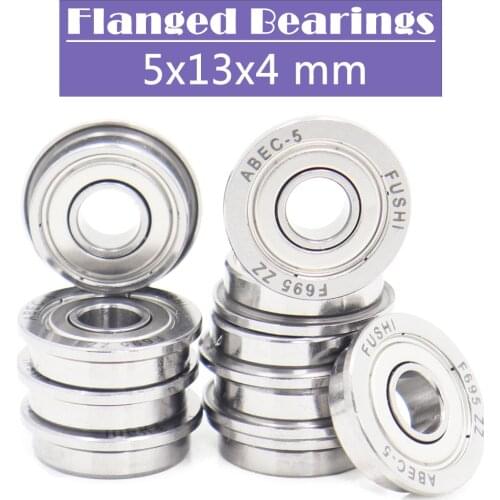 F695ZZ Bearing ABEC-5 (10PCS) 5*13*4 mm Flanged F695Z Ball Bearings F695 ZZ F619/5ZZ