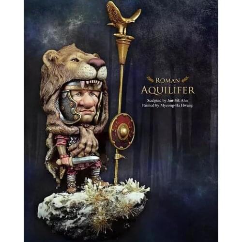 54mm Resin Figure Sd Q Roman Guard Resin Soldier+platform Resin Model self-assembled And Uncolored Np-003