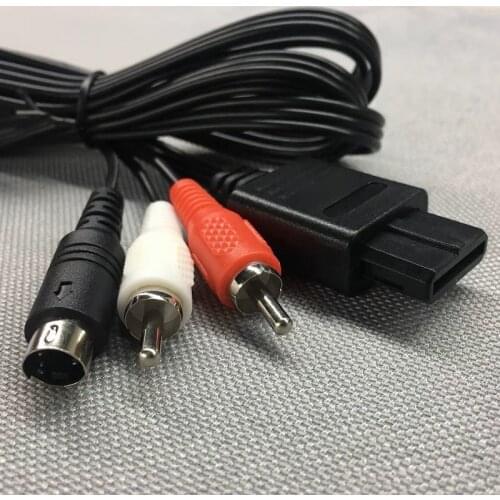 FZQWEG S-Video Cable for GameCube for GC RCA AV Cord for Nintendo-64 for N64 for SNES for Super Nintendo